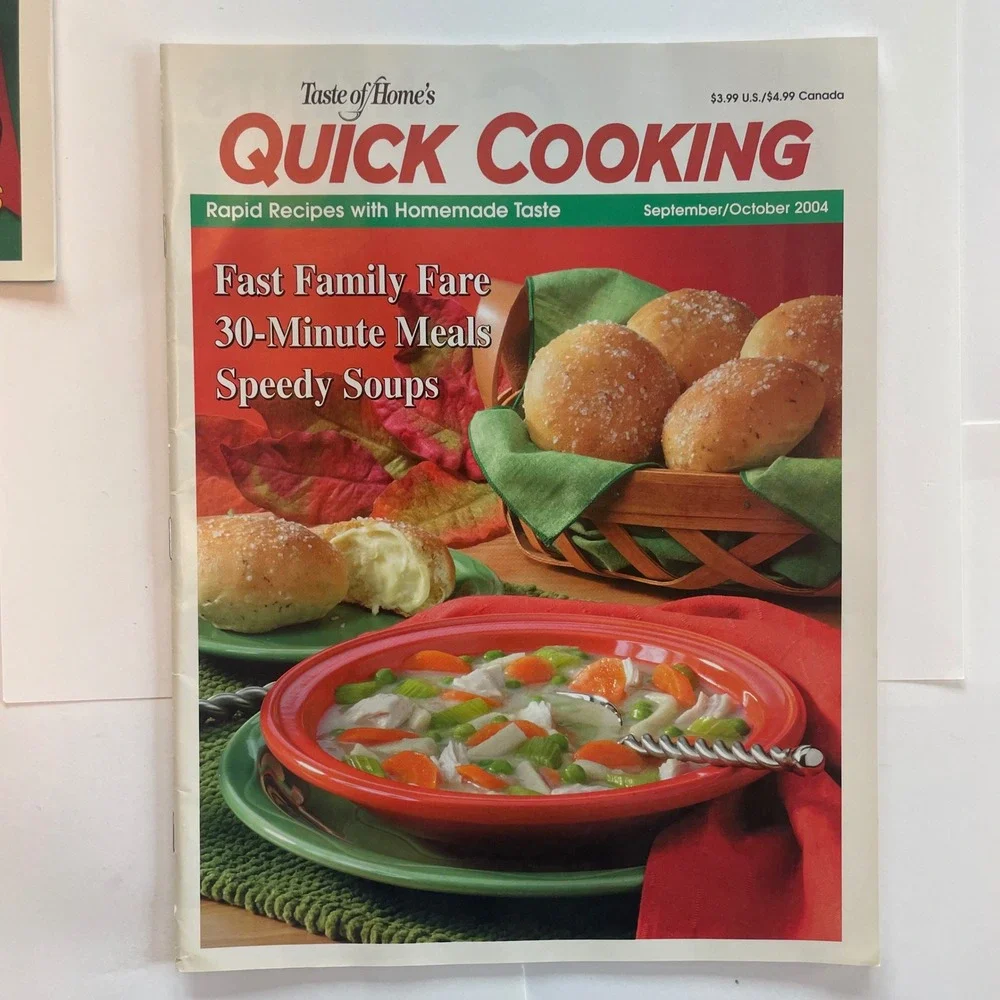 Taste of Home Quick Cooking Magazine Lot 2004 Full Year 6 Issues Rapid Recipes